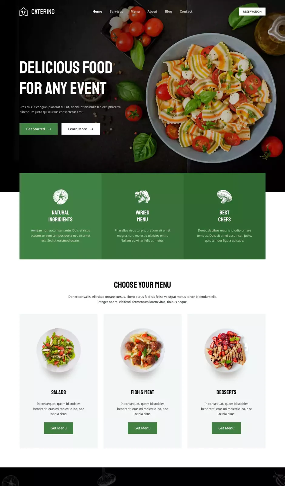 Exemple de site internet professionnel pour restaurant